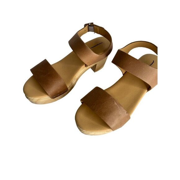 Anthropologie Nisolo All Day Open Toe Wooden Clog Heel Leather Size 7.5 NEW - Picture 4 of 7